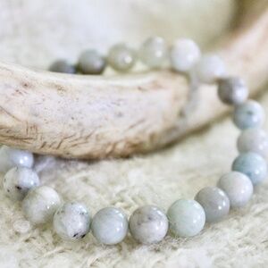 Blue Grey Opal Gemstone Chakra Balancing Energy Bracelet
